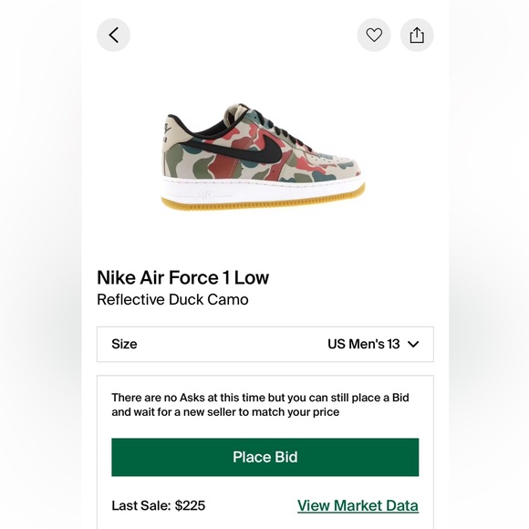 EUC Nike AF 1 Duck Camo - Picture 5 of 5